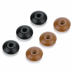 LOULEUR 100pcs/lot Black/Brown Color Natural Wooden Beads DIY Accessories Wholesale Abacus With Big Hole Bead For Jewelry Making