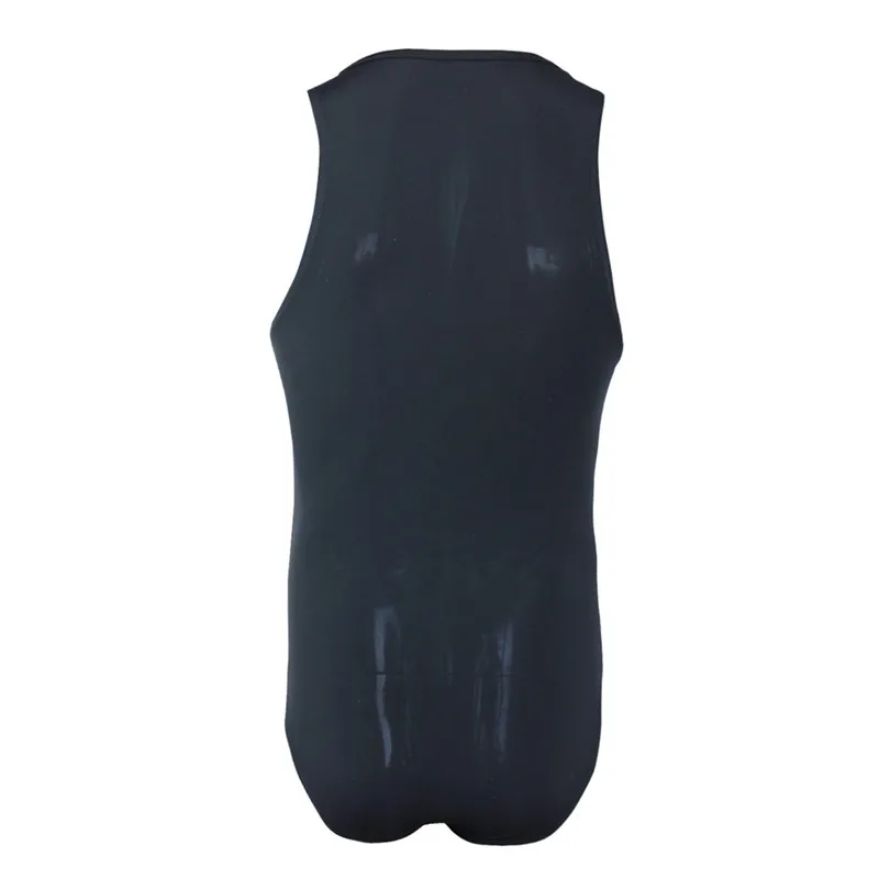 iEFiEL Mens Lingerie Sleeveless Stretchy One-piece High Cut Wrestling Singlet Leotard Bodysuit Underwear Transparent Shapers