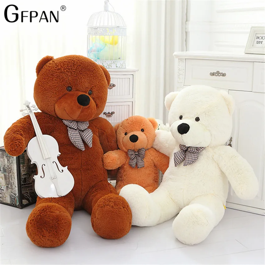 NEW 80/200cm Giant Size Classic  Bear Plush Skin High Quality Low Price Bear Coat Birthday Gift Valentine Gift For Girls