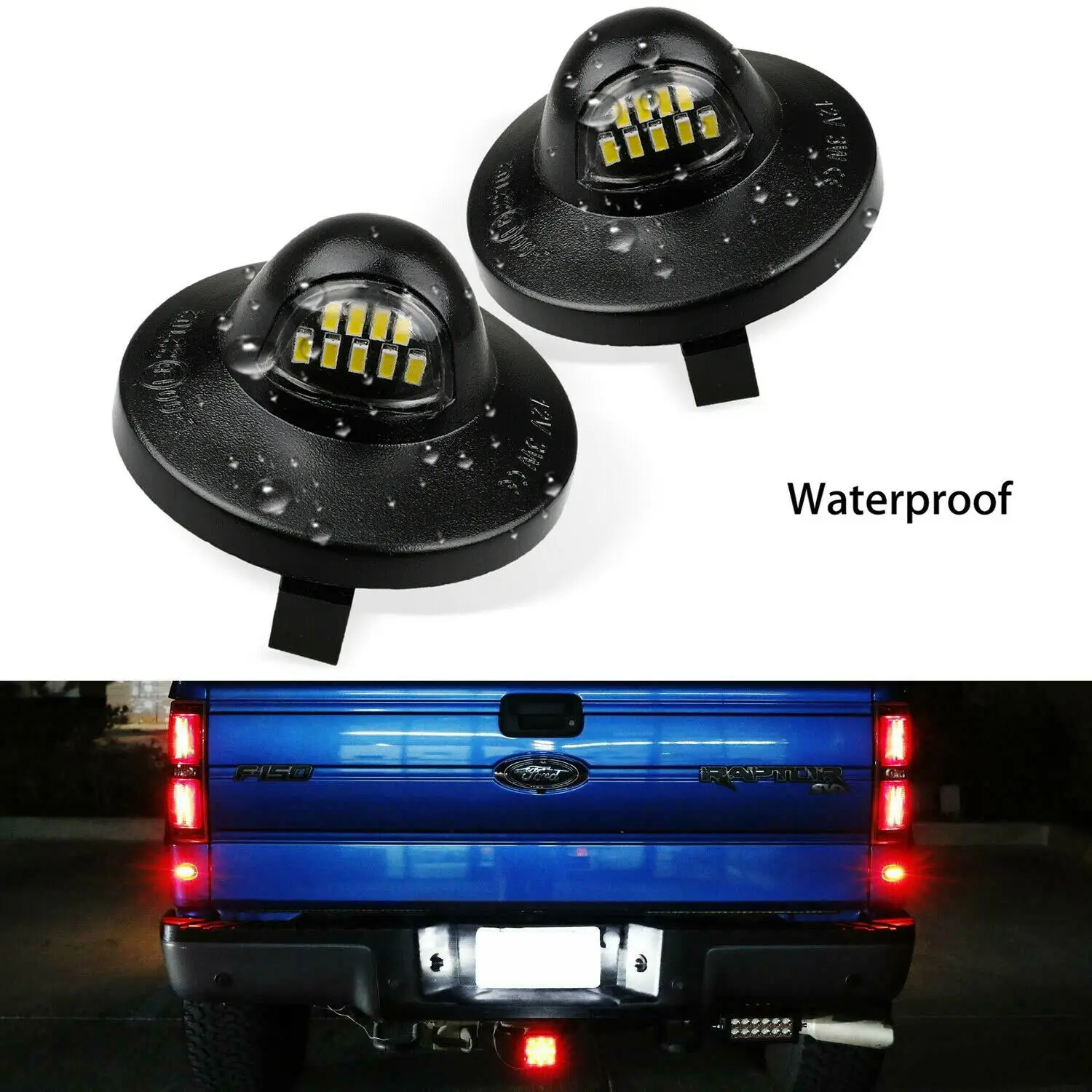 2Pcs OE-Fit 3W 9SMD LED License Plate Light Kit For Ford F-150 1990-2014 Pick up