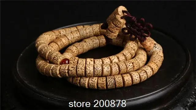 BRO645 Buddhist 108 Original Star Moon Bodhi Mala 8*5mm Natural Lotus Bodhi Beads Prayer Rosary