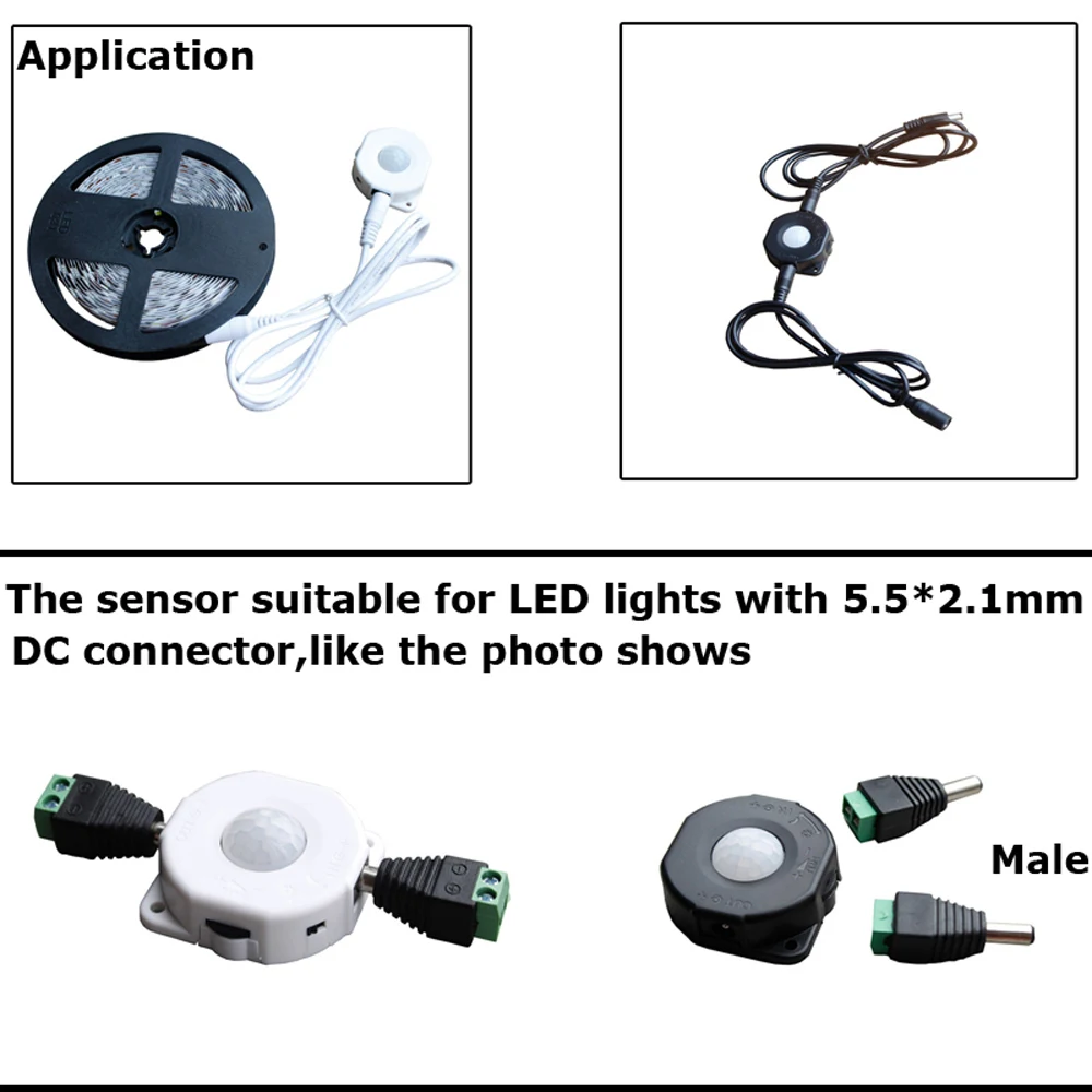 Motion Sensor Light Switch 12V Movement Sensor Motion 5V 12V PIR Sensor 24V 5A Automatic Infrared Timer Detector Photoswitch