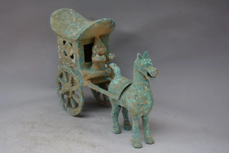 

Very rare han Dynasty bronze Carriage,free shipping