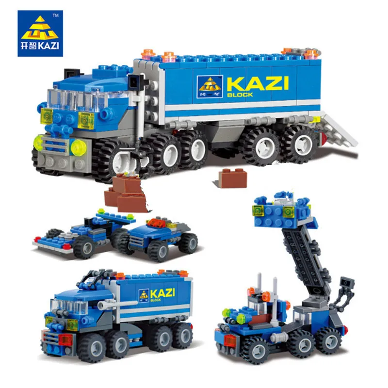 

163PCS Urban Freight Dumper Truck Car Building Blocks Sets City DIY Construction Figures Bricks Educational Toys For Children