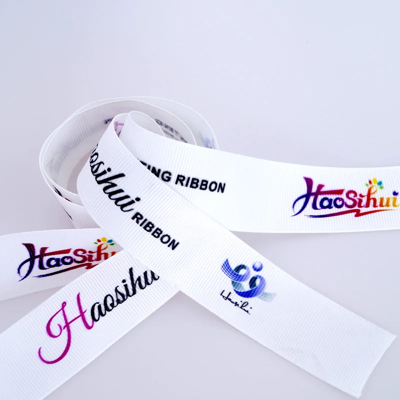 HAOSIHUI Maßgefertigtes Bastelband 10/50 Yards Ripsband/Satinband mit Motiven – Detail 5