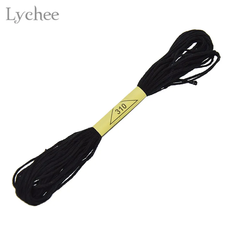 Lychee Life Black Cross Stitch Embroidery Thread DIY Handmade Sewing Craft Accessories