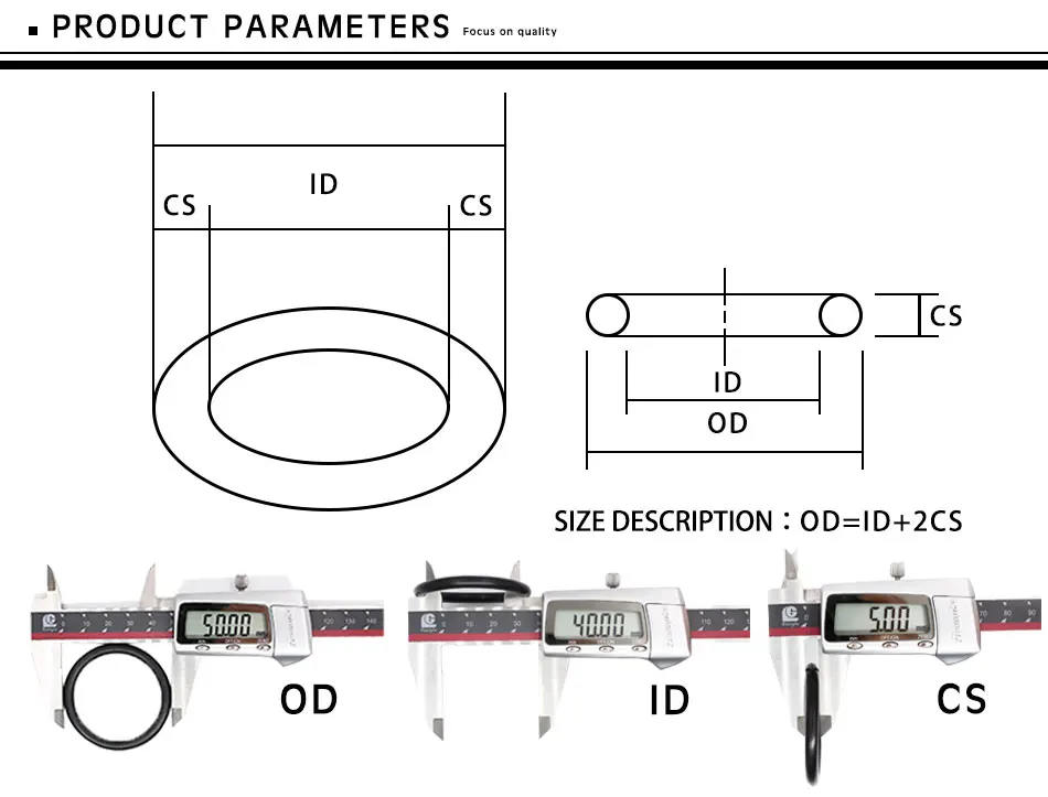 O-Ring Großhandel NBR 70A Dicke 0,3/0,4/0,5/0,6/0,7/0,8mm CS Link Nitrilkautschuk Dichtungsring Gummi Elastisch Kostenloser Versand – Detail 2