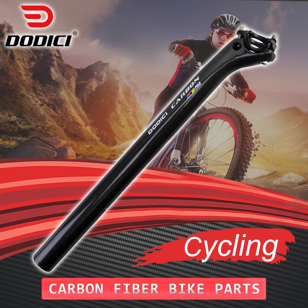 

DODICI Pro Road Bicycle Seat Post Black Mountain Bike Seatpost Carbon 31.6/30.8/27.2mm 3K Gloss Offset 25mm Mtb Cycling Seatpost