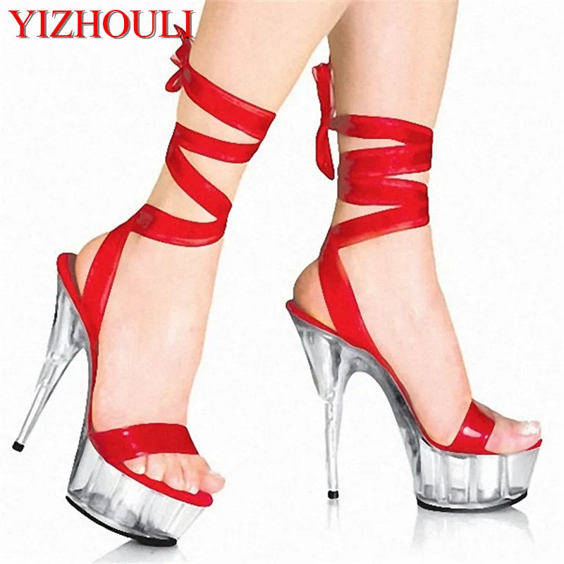 

Sexy 15 CM High-Heeled Sandals Nightclub Dance Shoes Pole Dancing Shoes Model High Heels Women's Shoes