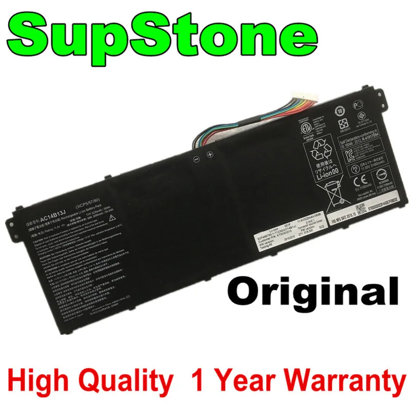 Supstone Oem Ac14b18j Ac14b13j Bateria do Portátil para Acer Aspire E3111 E3-112 E3-112m Es1531 Ms2394 B115-mp Ex2519 N15q3 N15w4