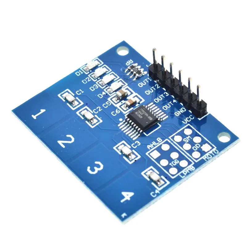 5pcs/lot TTP224 4-way 4 Channel Capacitive Touch Switch Digital Touch Sensor Module For arduino TTP224N-BSB