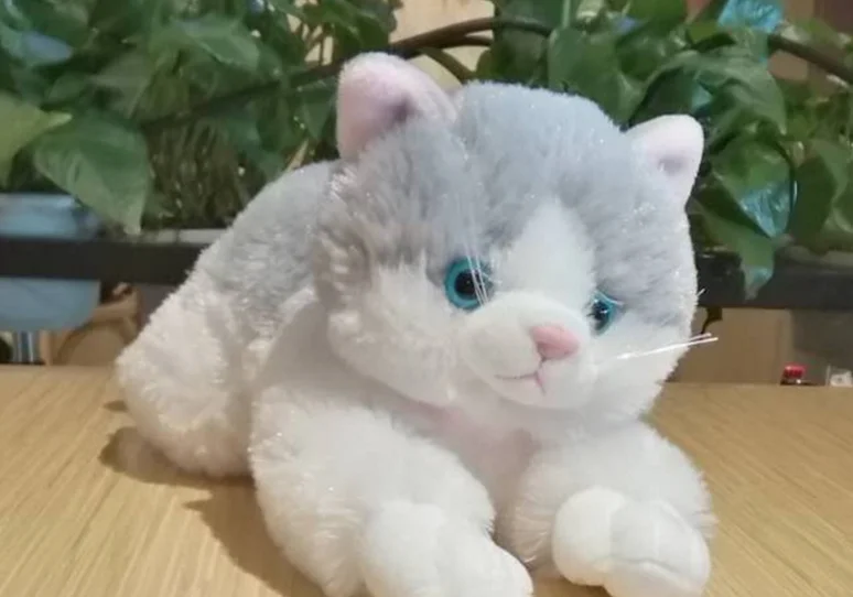 

new plush gray cat toy high quality soft lying cat doll gift about 40cm 2780