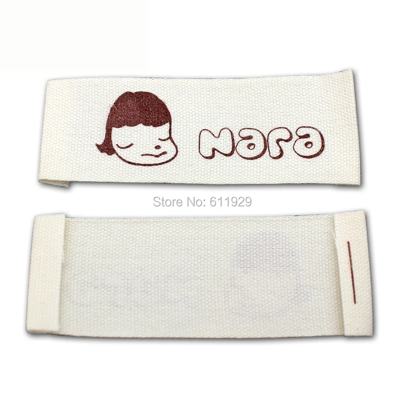 Free shipping customized printed cotton labels/kids clothing printed labels/tags/garment labels 1000 pcs a lot