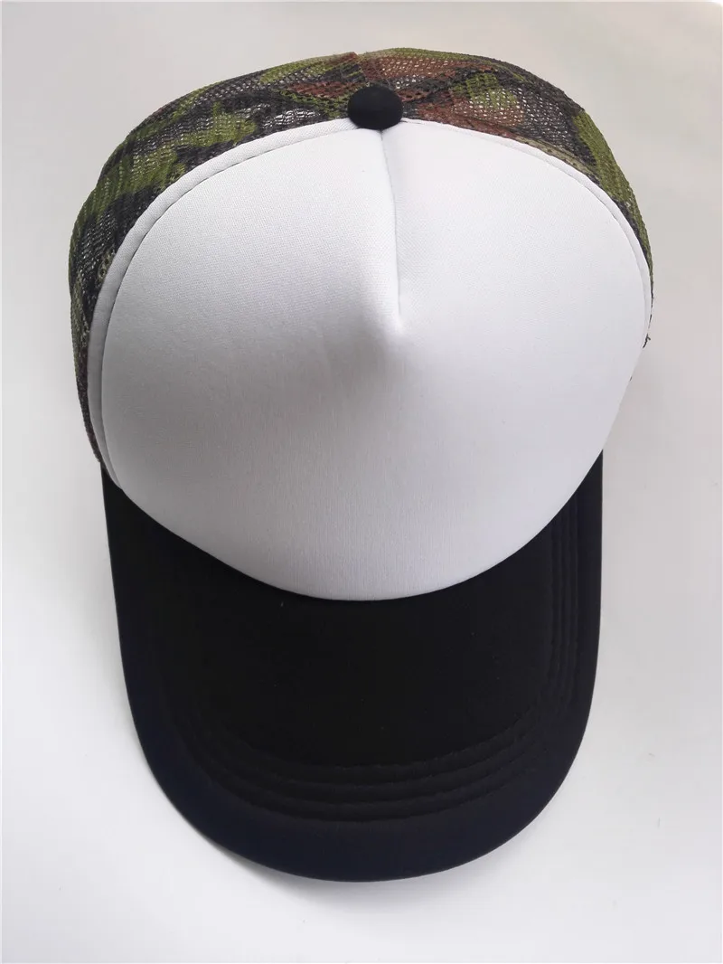 Summer Adult Mesh Sport Trucker Hats Camo Army Green Blank Men\'s Baseball Caps 5 panels Snapback Hats Casquette Gorras Visor