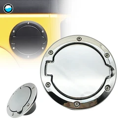 1Pcs Universal Silver Gas Fuel Tank Cover Decorative  Cap For Jeep 2007-2015 JK Wrangler Car Accessories.