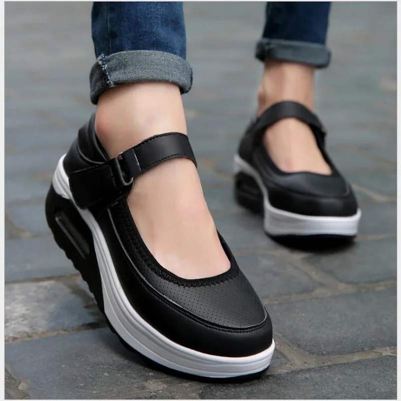 2021 Spring Summer Casual Women Shoes Flat Platform Sneakers Zapatos Mujer Fashion Flats Leather Chaussures Femme