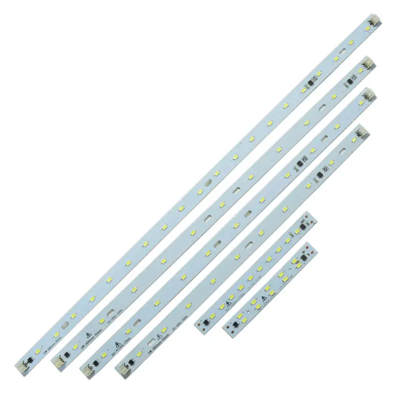 10-50pcs 220V 230V LED Tube Bar Rigid Strip Driverless for T5 T8 Tube 5W 6W 10W AC220V SMD 5730 led pcb Warm White Light Source