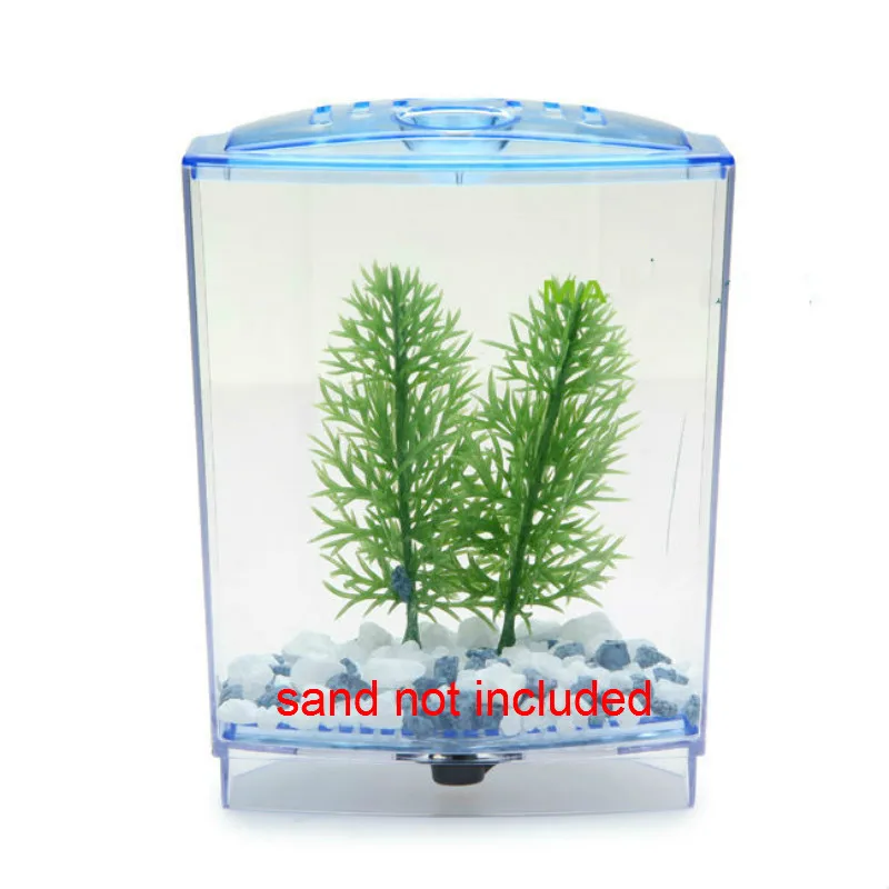 2 Size Acrylic Mini Aquarium Betta Fish Tank Aquarium Incubator Isolation Hatchery Mini Fish Bowl Reptile Cage Turtle House