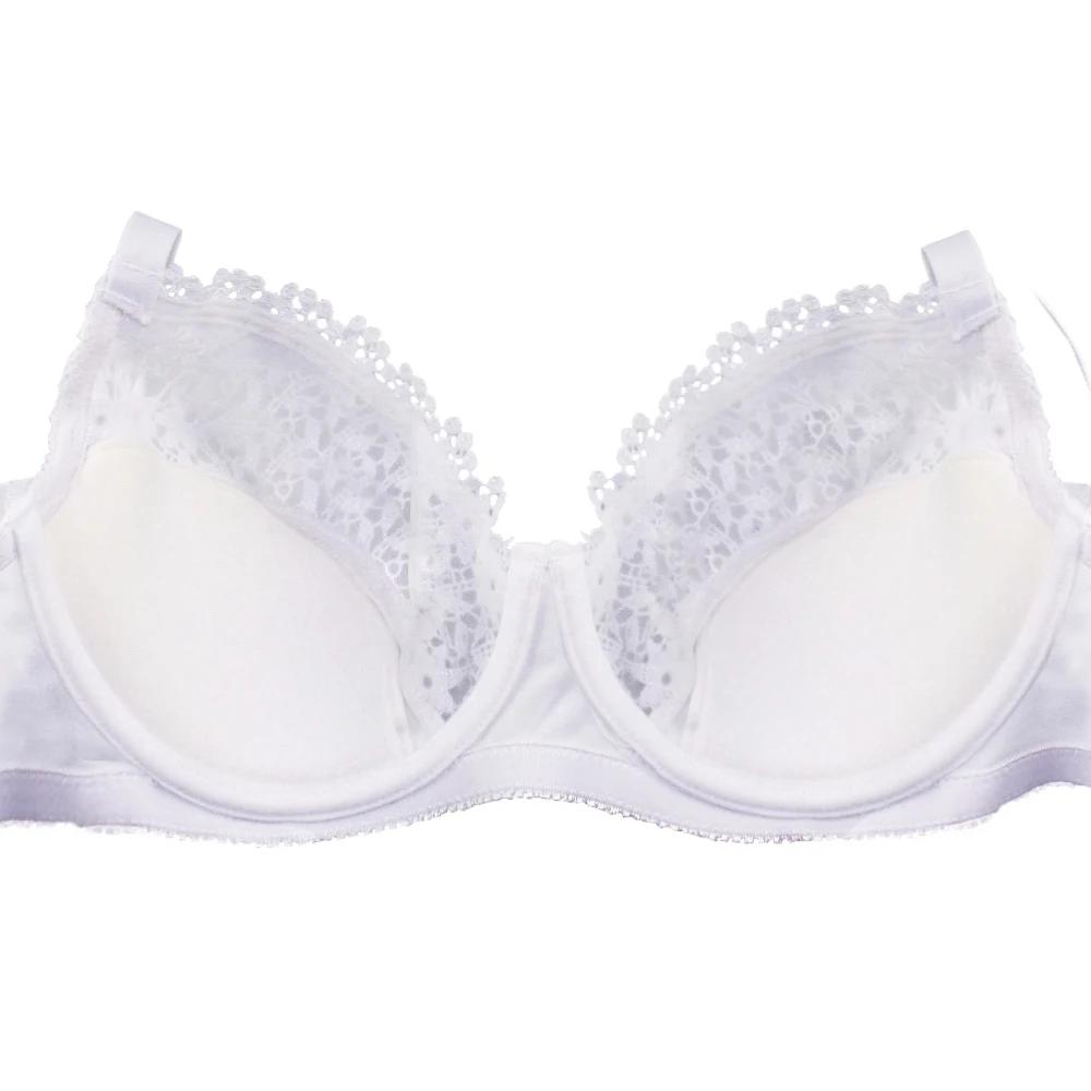 Mierside BW163 Sexy Lace Bra Embroidery Women Underwear White And Black Floral Sexy Push up Bralette C/D/DD