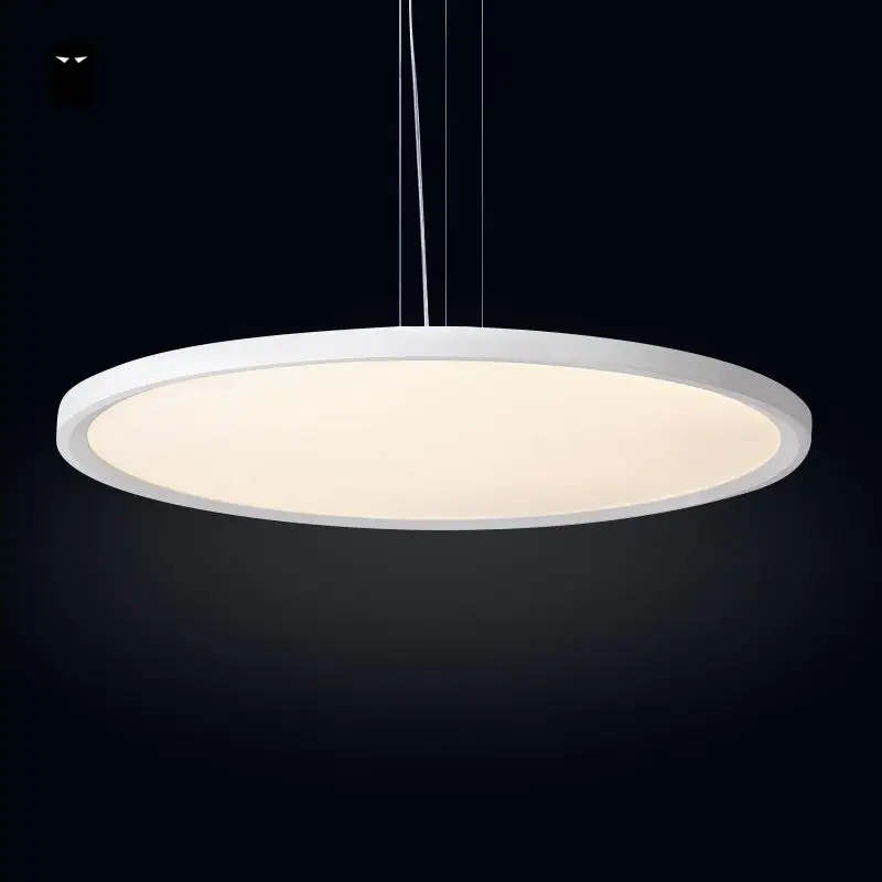 LED Thin Round Aluminum Acrylic Pendant Light Fixture Modern Minimalist Nordic Hanging Ceiling Lamp Plafon Dining Room Office