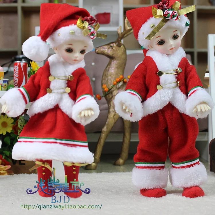 1/6 1/4 scale BJD clothing accessories Christmas outfit coat+hat+pants or skirt for BJD/SD doll,Not included doll,shoes,wig 1595