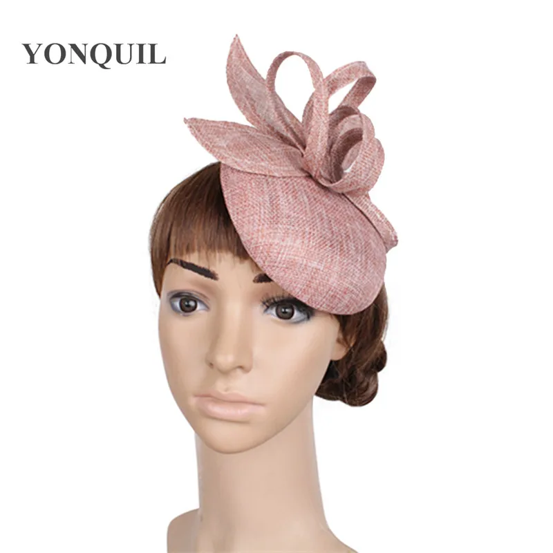 Lila Nachahmung Sinamay Fascinator Kopf bedeckung für Kentucky Derby Kirche Hochzeits feier Rennen Frauen Braut ereignis Anlass Hut – Detail 14