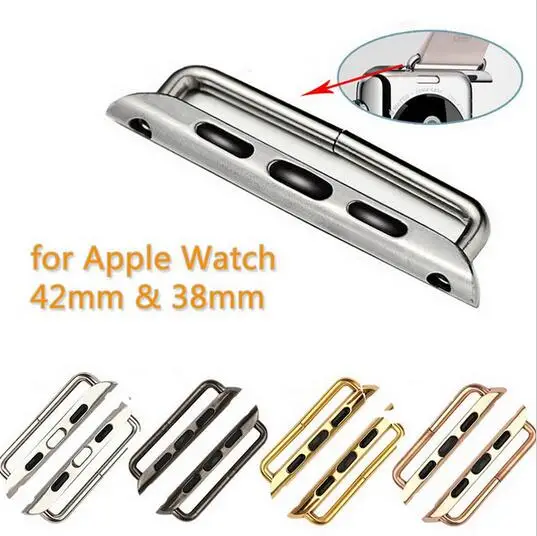 

1 Pair Seamless Connector Clasp Buckle Connection Adapter for Apple Watch 38/42mm 40/44mm 41/45mm 49Ultra 3 2 1 with Screwdriver