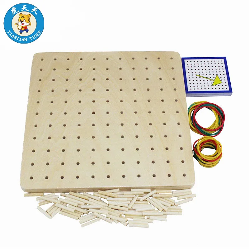 Montessori Baby Educational Material For Children Preschool Toys Creative Developing Wooden Toys Big Geomertic Board