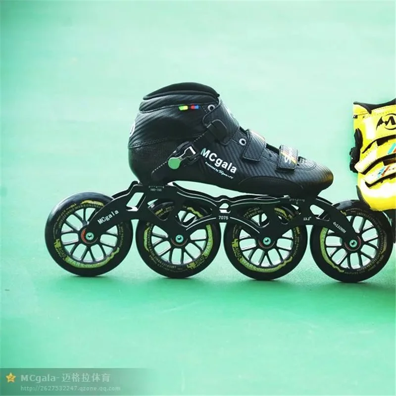 6-layers Carbon Fiber Professional Inline Speed Skates Shoes for Indoor Track Street Racing Super Light 30-45 Adults Kids Roller