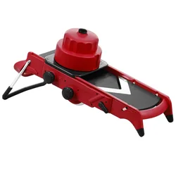 Adjustable V Blade Mandoline Vegetable Slicer and Dicer(Red)