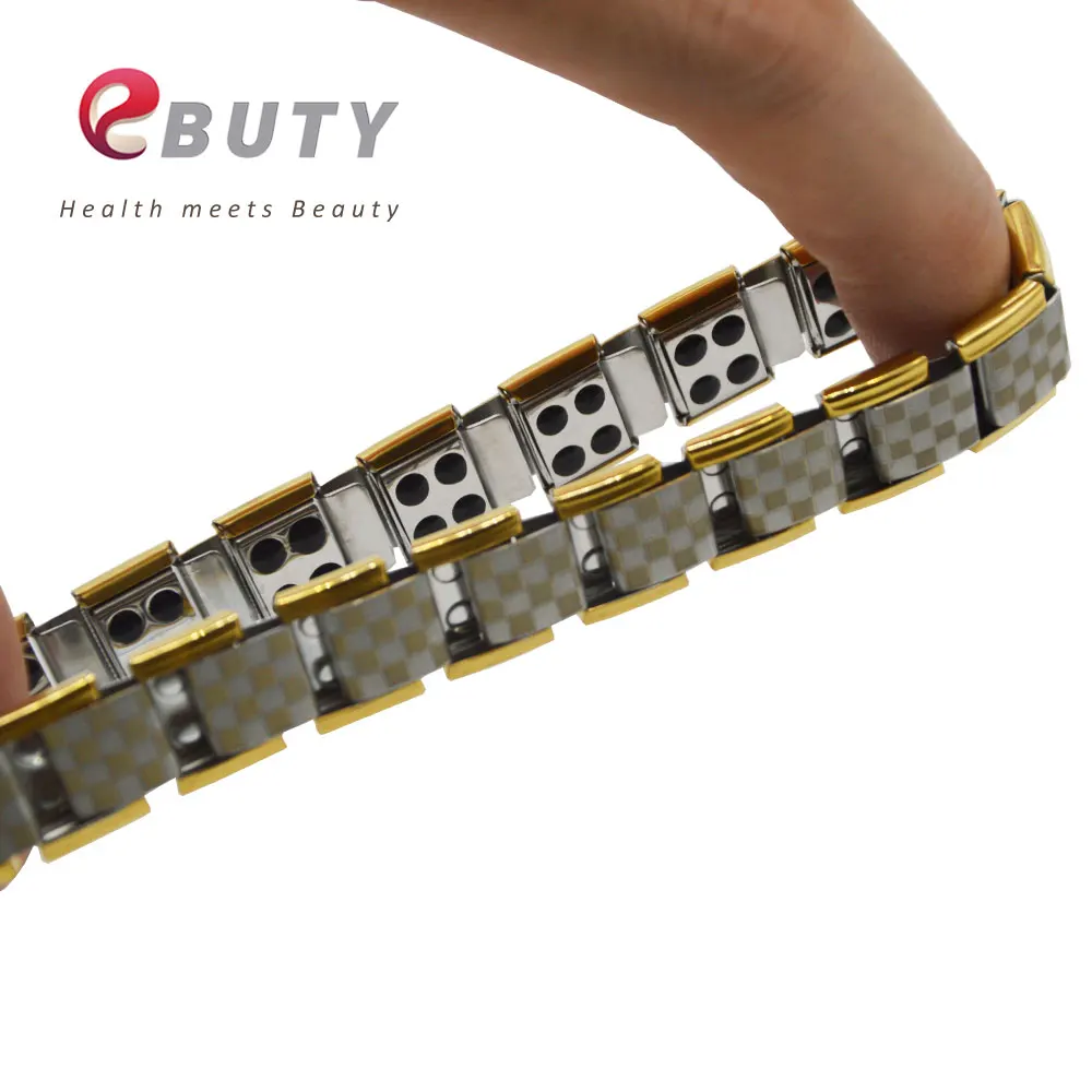 EBUTY Fashion Energy Bracelet Health Bangles Men For Sports Power Germanium Energy Wristband With Gift Box High Quality