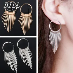 Long Tassel Dangle Earrings For Women Drop Brincos Bijoux boucle d'oreille Fashion Jewelry Geometric Circle Earring