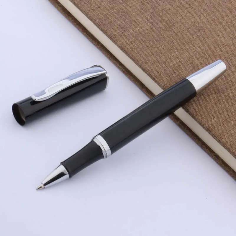 Baoer 051 Black metal silver gift Rollerball pen Stationery Office school supplies Writing Gift