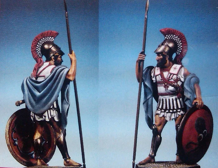 Unpainted Kit 1/32 54mm Greek Hoplite South 54mm   figure Historical  Figure Resin  Kit