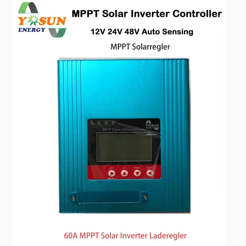 MPPT Solar Charge Controller 12/24/48V Auto 60A Solar Panel Battery Regulator Solar MPPT Controller LCD Display Home Appliances