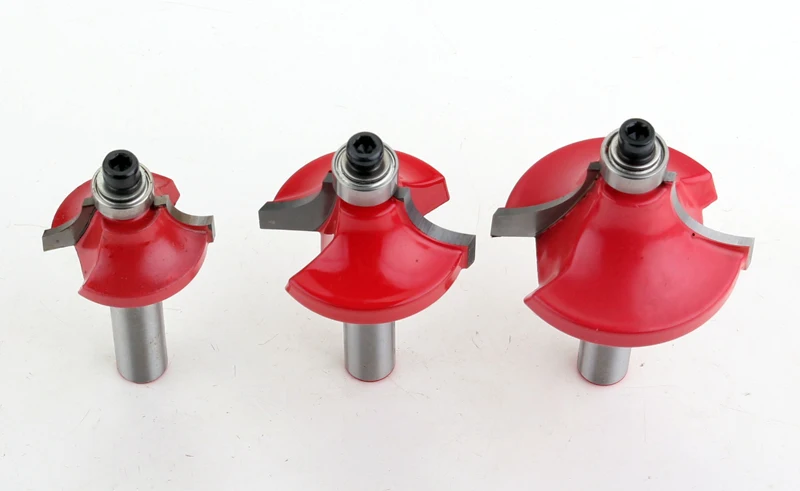 3PC 8mm Shank Round Over Beading Edging Router Bit - 1/4\