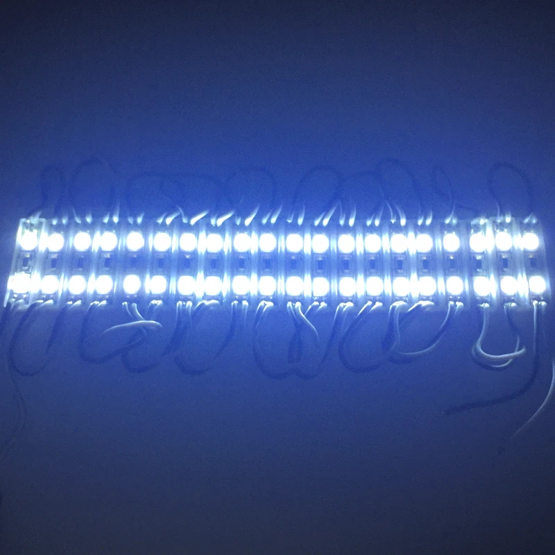 100pcs 2835 LED lights DC12V SMD 2835 Mini LED Module 2LED Waterproof For Advertising Board Display Window Pure White 26x07mm