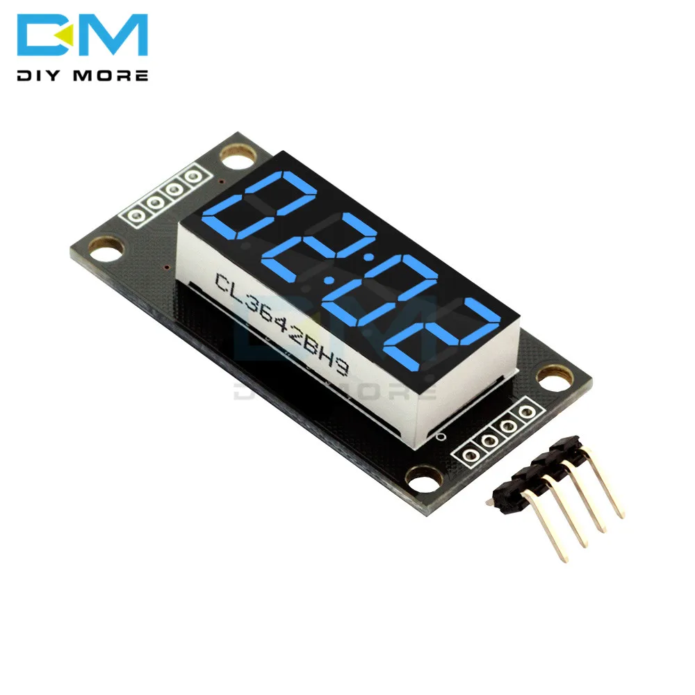 

4-Digit LED Module Board 7 Segments Digital Display Tube 0.36" 0.36 Inch TM1637 Module For Arduino Blue LED