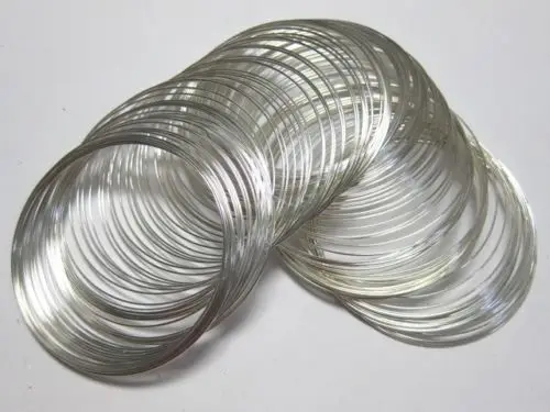 

100 Loops Memory Beading Wire for Bracelet Bangle Cuff 60mm