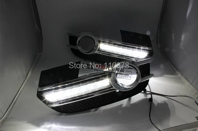 Free Shipping One Year Warranty! Pair New LED Daytime Running Light Driving Fog DRL Fit For Audi Q3 SUV 2013 2014 13 14 image 4