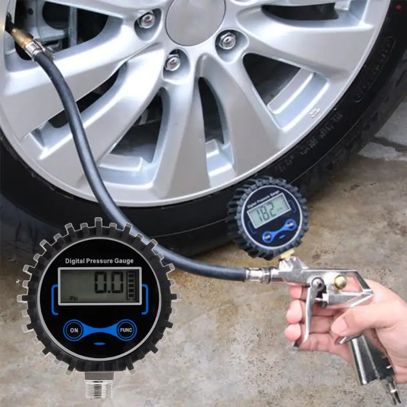 الرقمية قياس ضغط الإطارات الهواء Psi متر سيارة إطار الدراجات البخارية أدوات قياس الضغط
