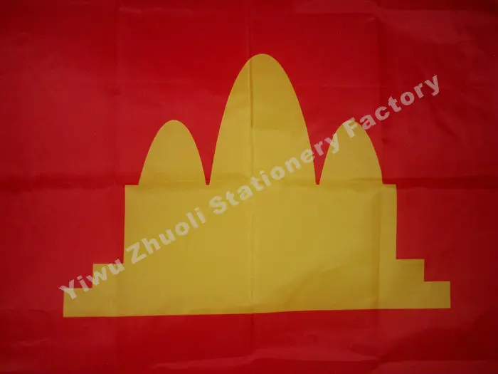 Democratic Kampuchea FlagChoice of Sizes:21X14CM/2X3ft/3X5ft/45X30CM/30X20CM Double Stitched High Quality 21x14cm Red Cambodia