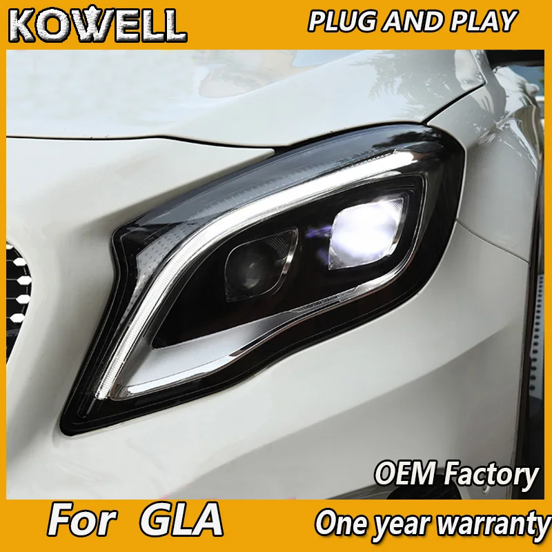 

Car Styling Head Lamp For Benz GLA 200 220 260 2015 2016 2018 Headlights ALL LED Headlight Daytime Running Light DRL Bi-LED LENS