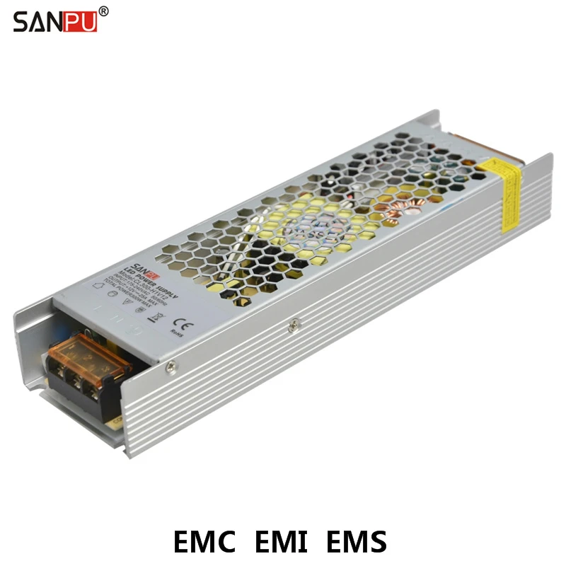 

SANPU EMC Universal Power Supply Unit 12V Source 300W 25A Low Noise 220V 230V AC to DC 12 V Transformer Fanless for 3D Printer