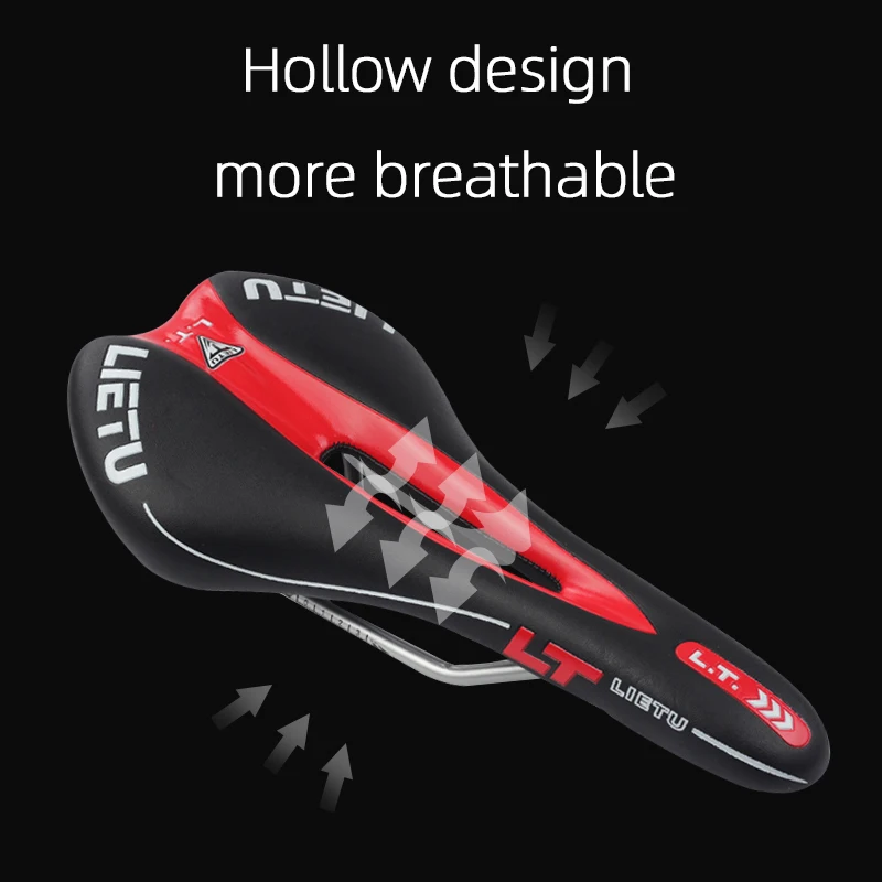 Sella LIETU In Pelle PU Per Bici Da Corsa E MTB - Dimensioni 273x135mm - Sella Comoda E Personalizzabile