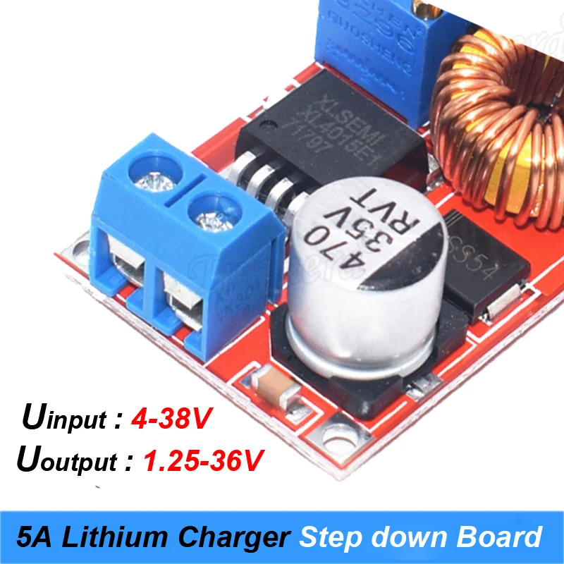 Turmeraj21-Carte de charge abati eur de batterie au lithium, convertisseur de puissance LED, chargeur au lithium, 5A DC à DC CC CV