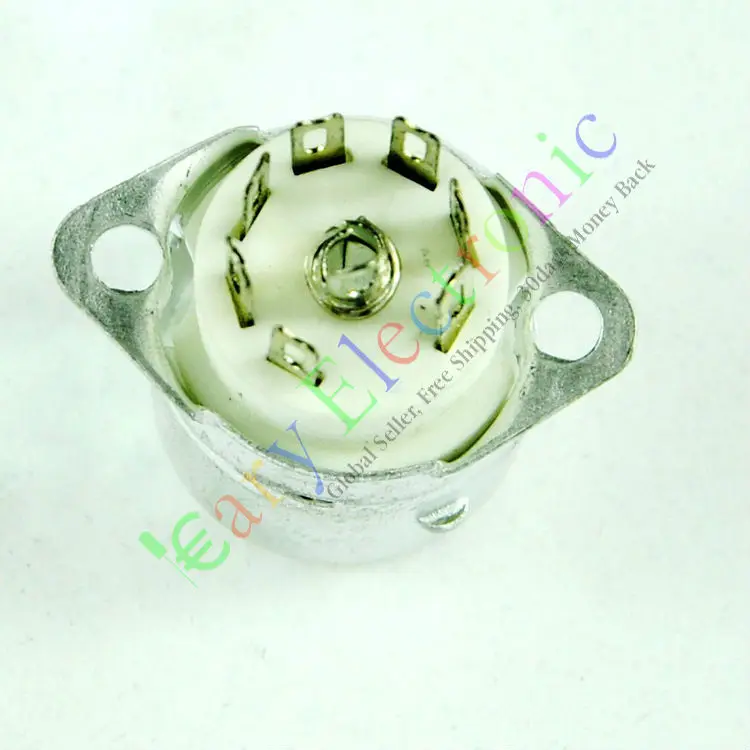 Wholesale and retail 4pcs MINI 7pin Ceramic vacuum tube sockets valve base for AEE91 EC92 audio amps free shipping