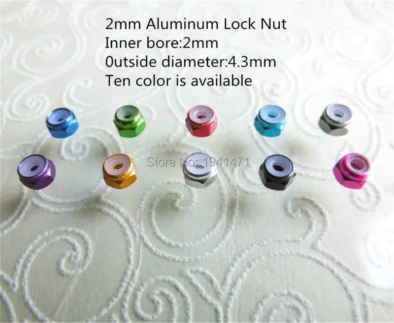 RFDTYGR Mini 4wd 2mm Aluminum Lock Nut Self-made Parts For Tamiya MINI 4WD 2mm Aluminum Lock Nut  19326    20Pcs /lot