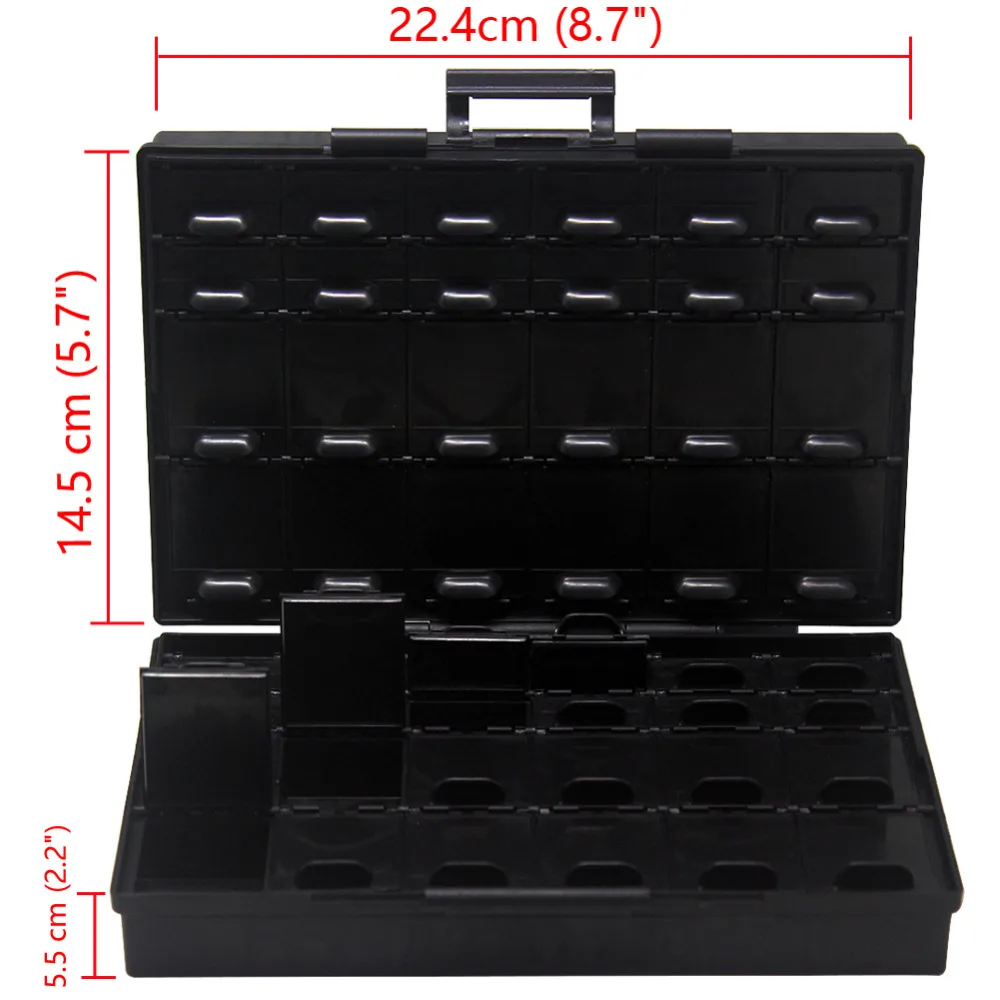 Imagem -05 - Ajutek-caixa de Ferramentas Dispositivo para Segurança Residencial Componentes de Superfície para Montagem 1206 0805 0603 0402 Chips Diodos Transistor 6boxall48as