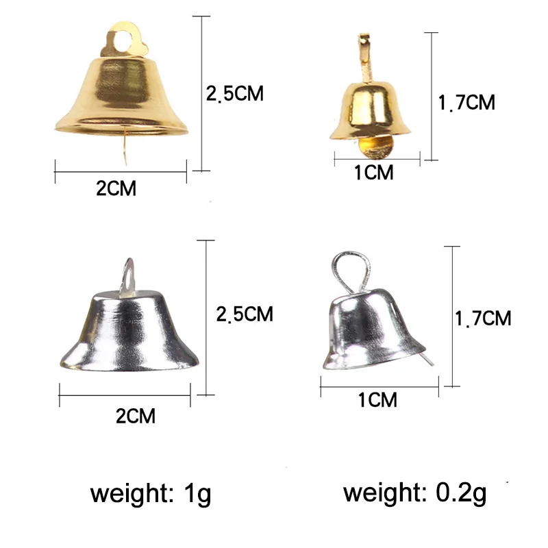 Маленький Металлический Мини-колокольчик для домашних животных, 1 см, 2 см